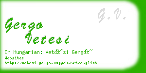 gergo vetesi business card